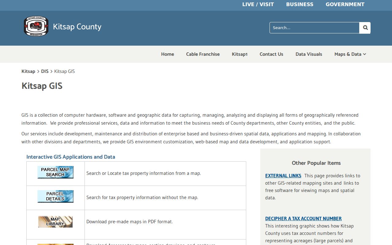 Bainbridge Island neighbors parcel and GIS records source